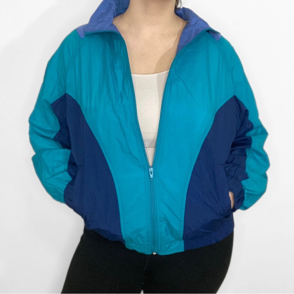🖤 Vintage |  Vibrant 80s Windbreaker Jacket